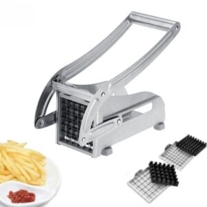 2 Blades Stainless Steel French Fry Cutter Potato Vegetable Slicer Chopper Dicer